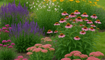 Pflegeleichtes Staudenbeet