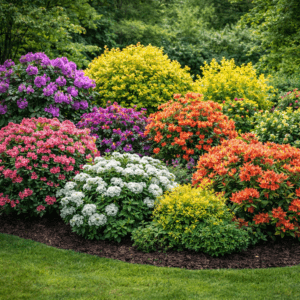 Ziersträucher im Garten – blühende Sträucher in verschiedenen Farben sorgen für Struktur und Vielfalt im Gartenbeet
