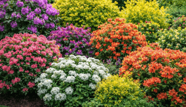 Ziersträucher im Garten – blühende Sträucher in verschiedenen Farben sorgen für Struktur und Vielfalt im Gartenbeet